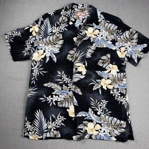 Caribbean Size Small  Hibiscus Palm Leaves Hawaiian Aloha Friday Shirt